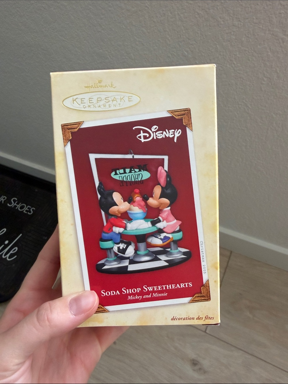 Soda shop Mickey and Minnie ornament